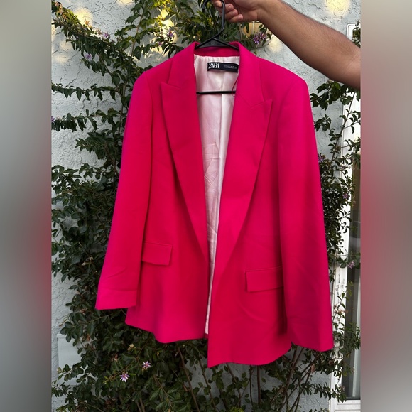 Zara Women's Hot Pink Sleek Blazer - Picture 1 of 5